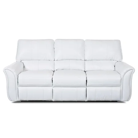 Casual Power Reclining Sofa with Padded Chaise Seats